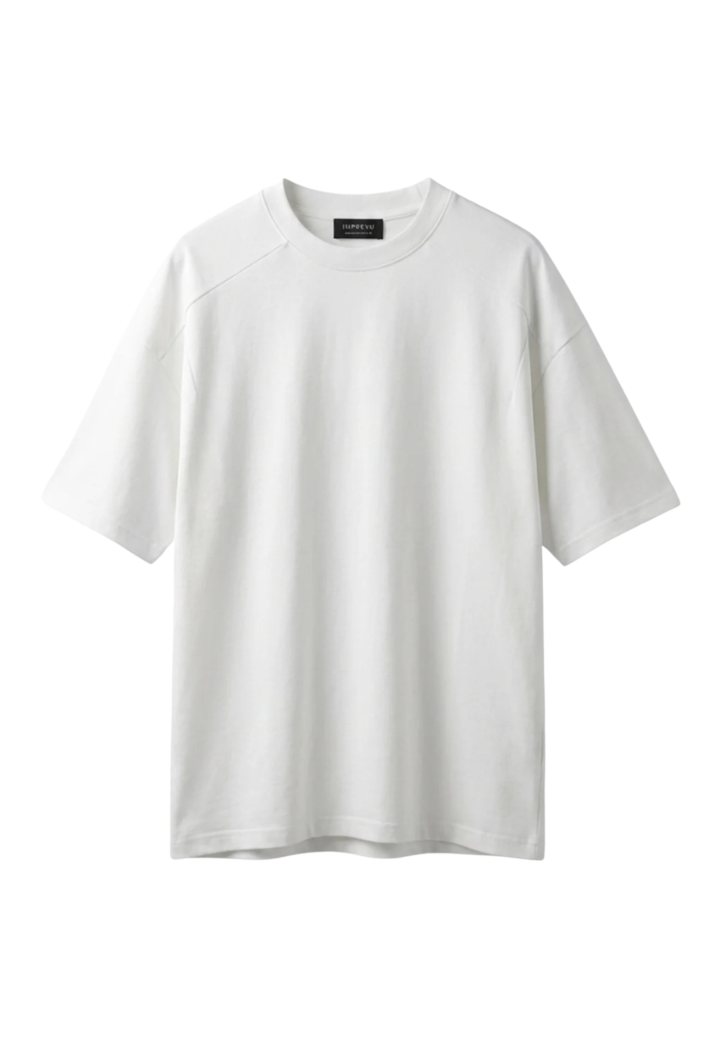 White t-shirt on a white background