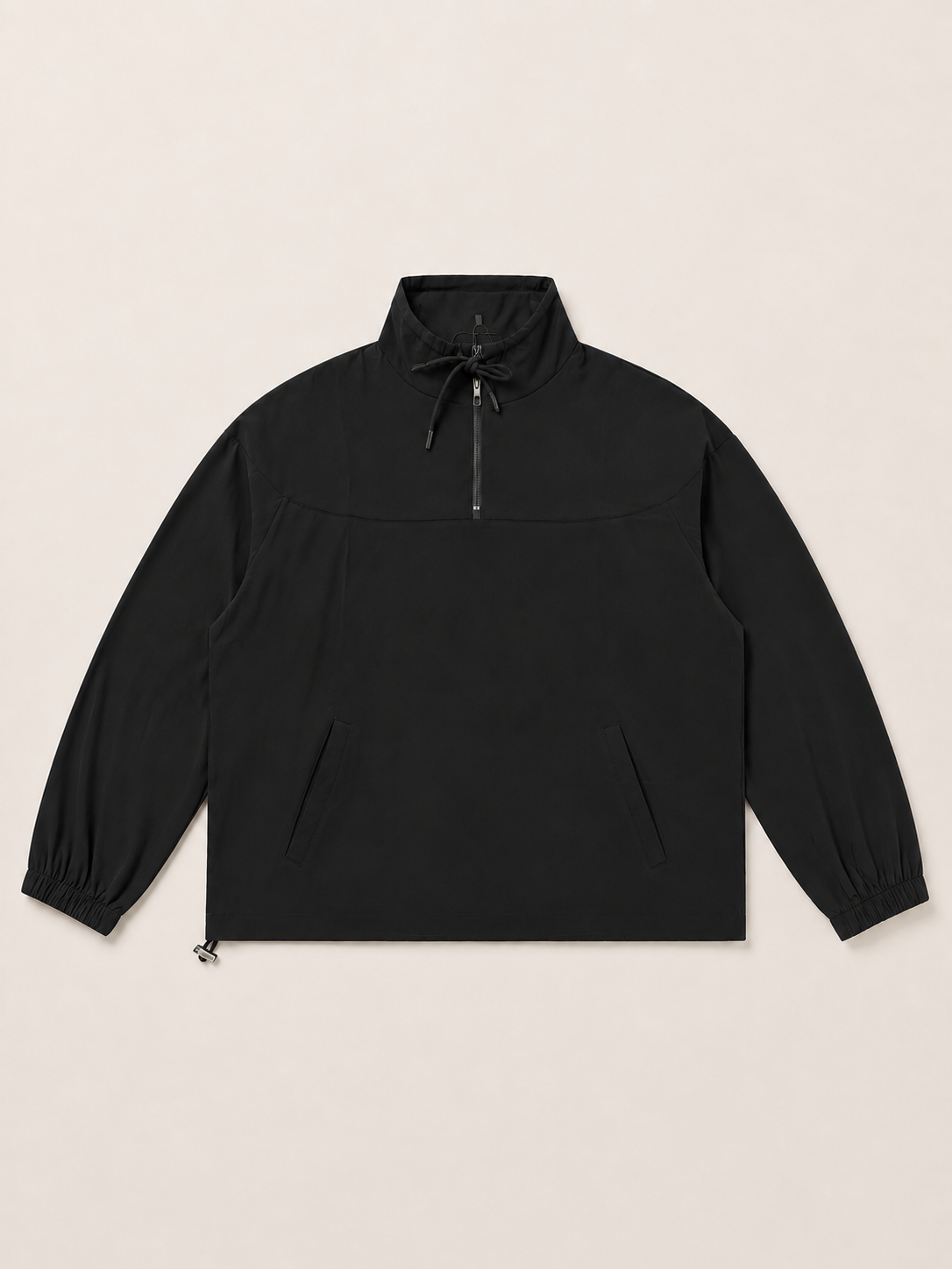 Half-Zip Sweatshirt with Drawstring