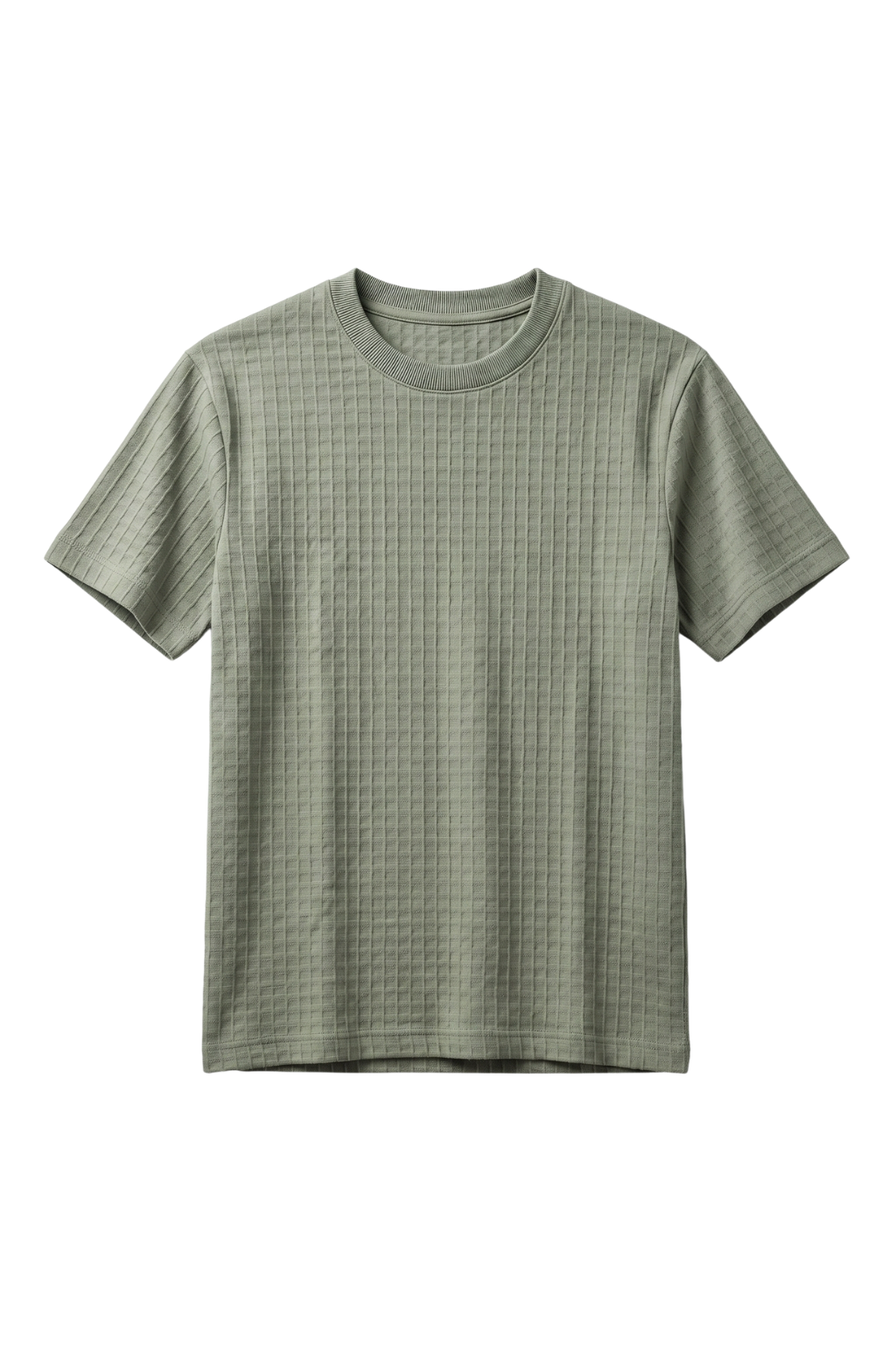 Green t-shirt on a white background