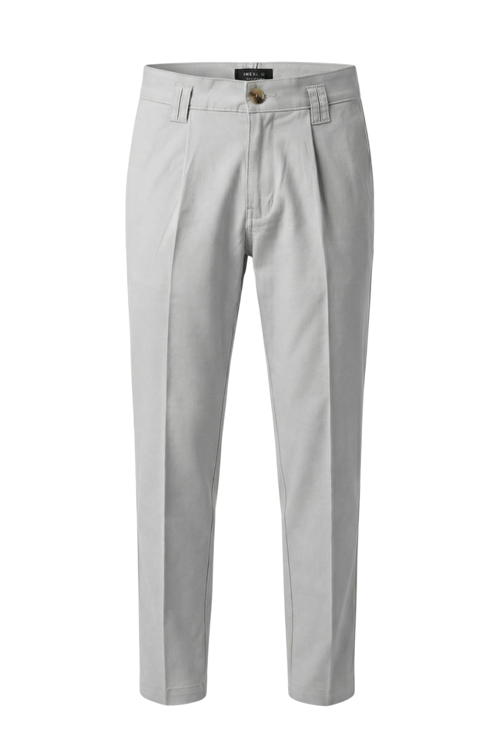 Light gray pants on a white background