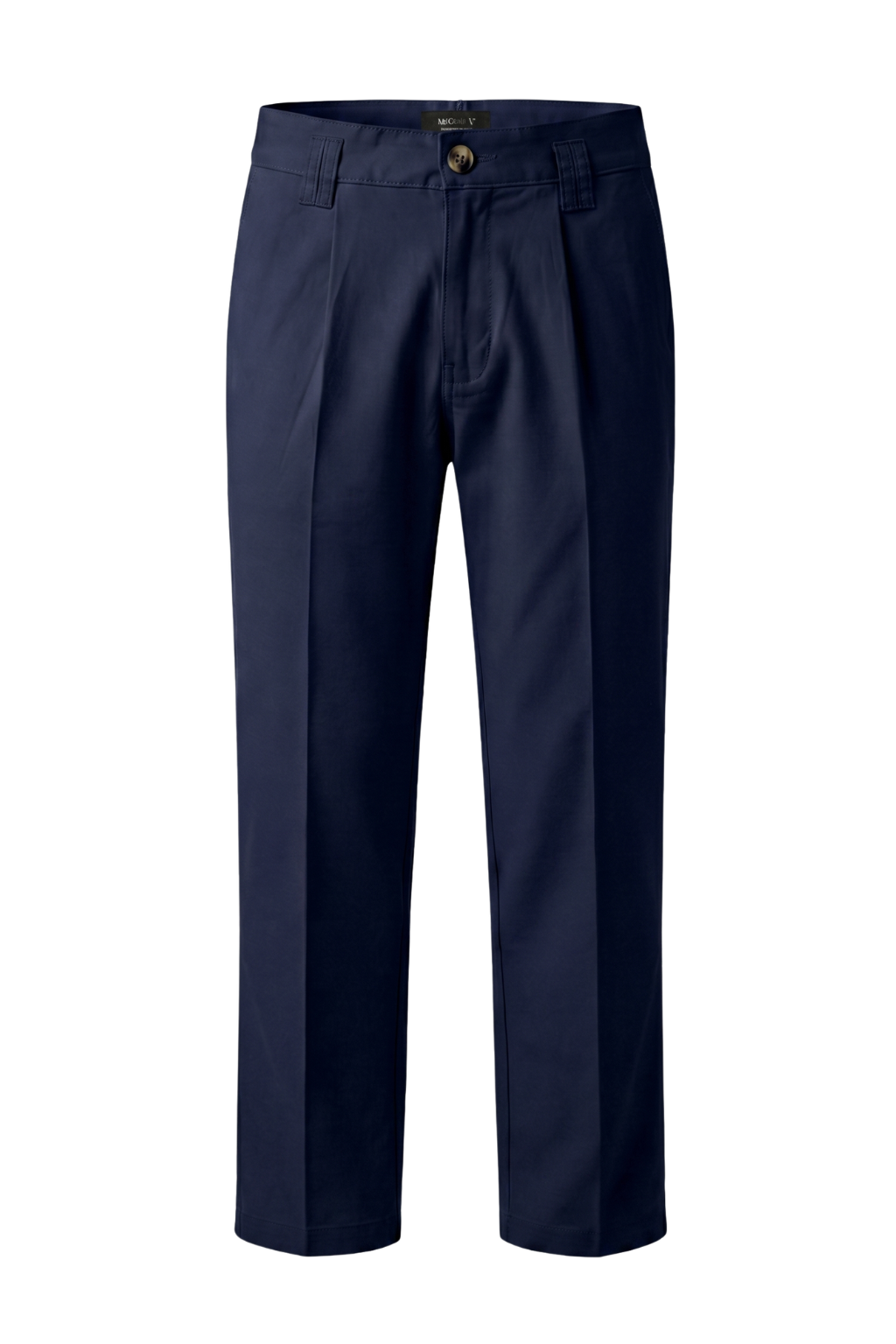 Navy blue pants on a white background