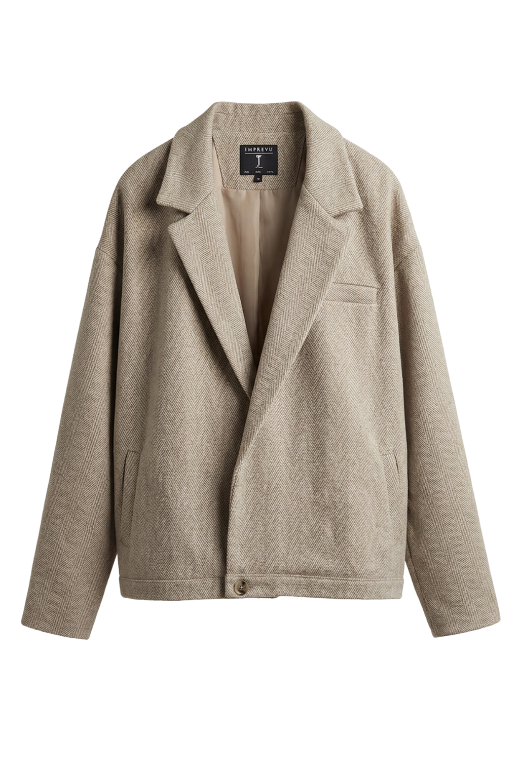 Beige jacket on a white background