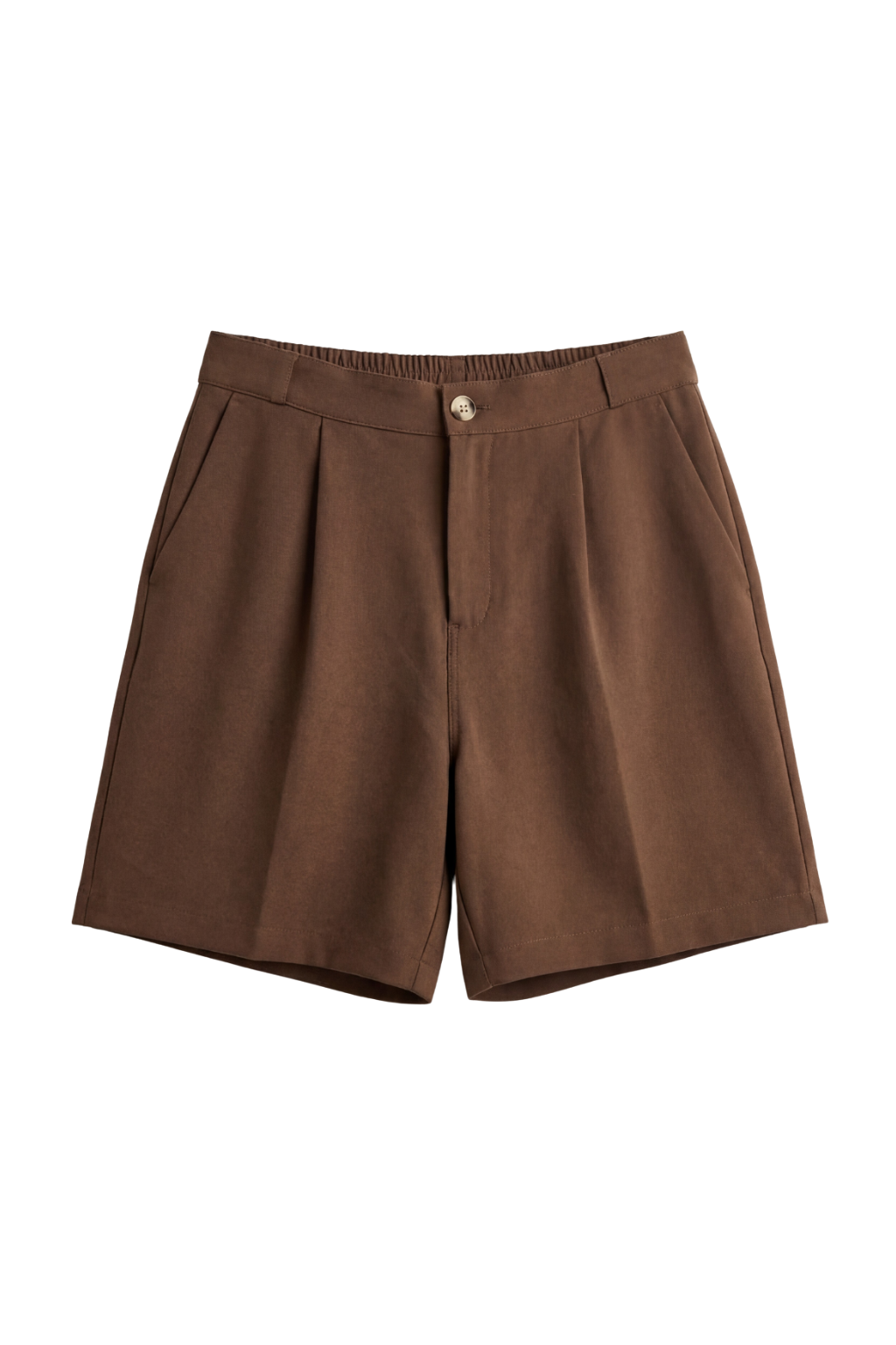 Brown shorts on a white background