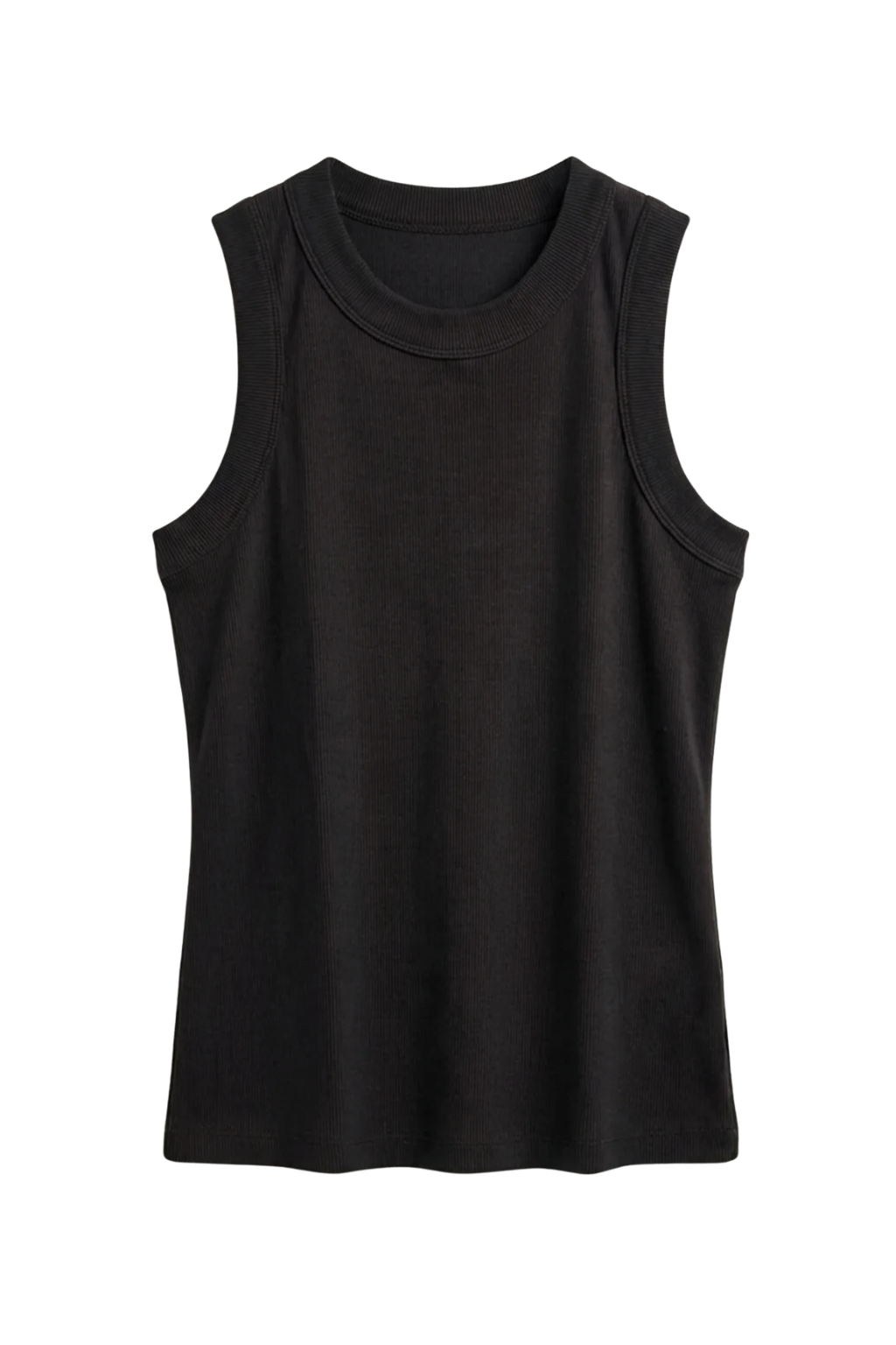Black tank top on a white background