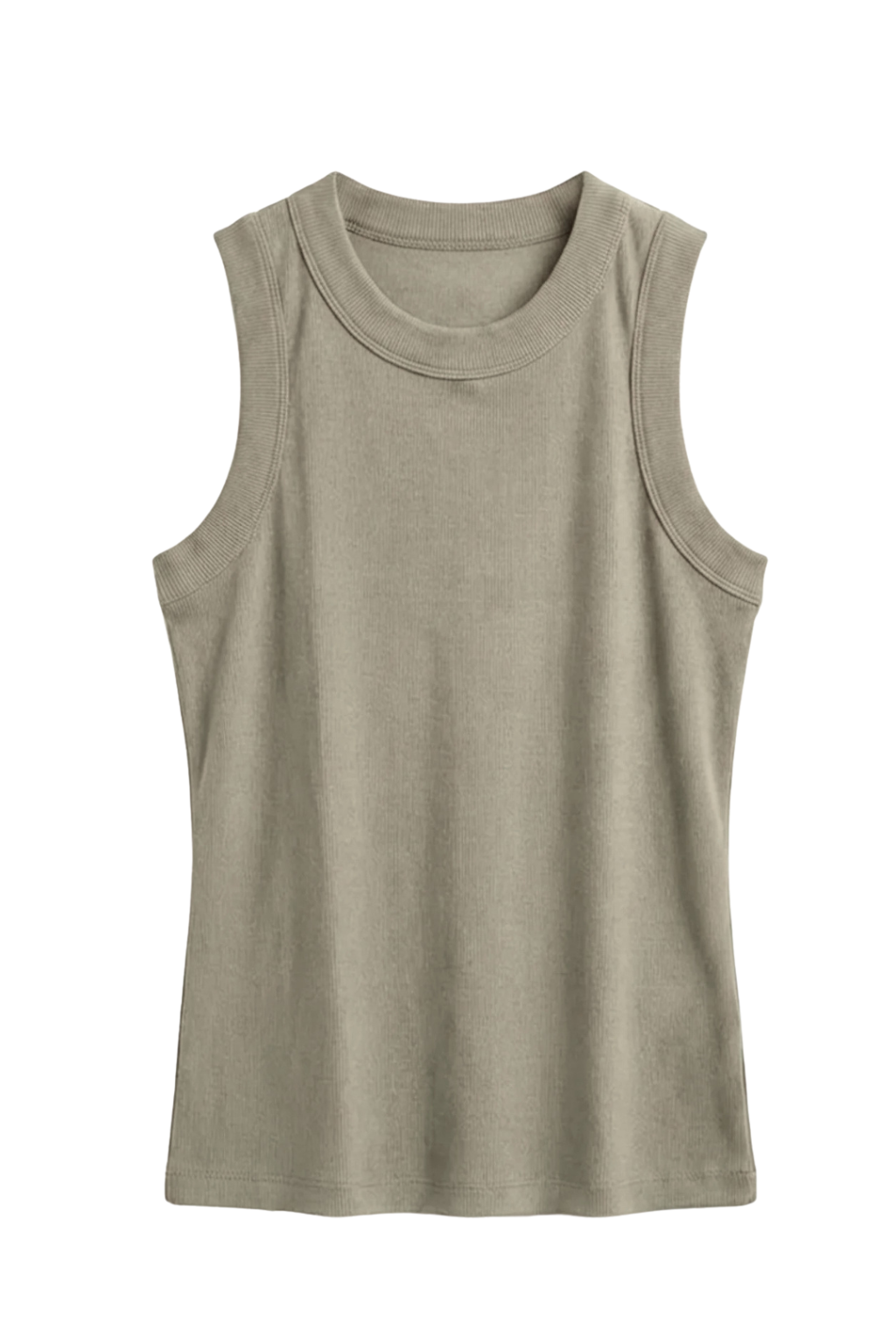 Beige tank top on a white background