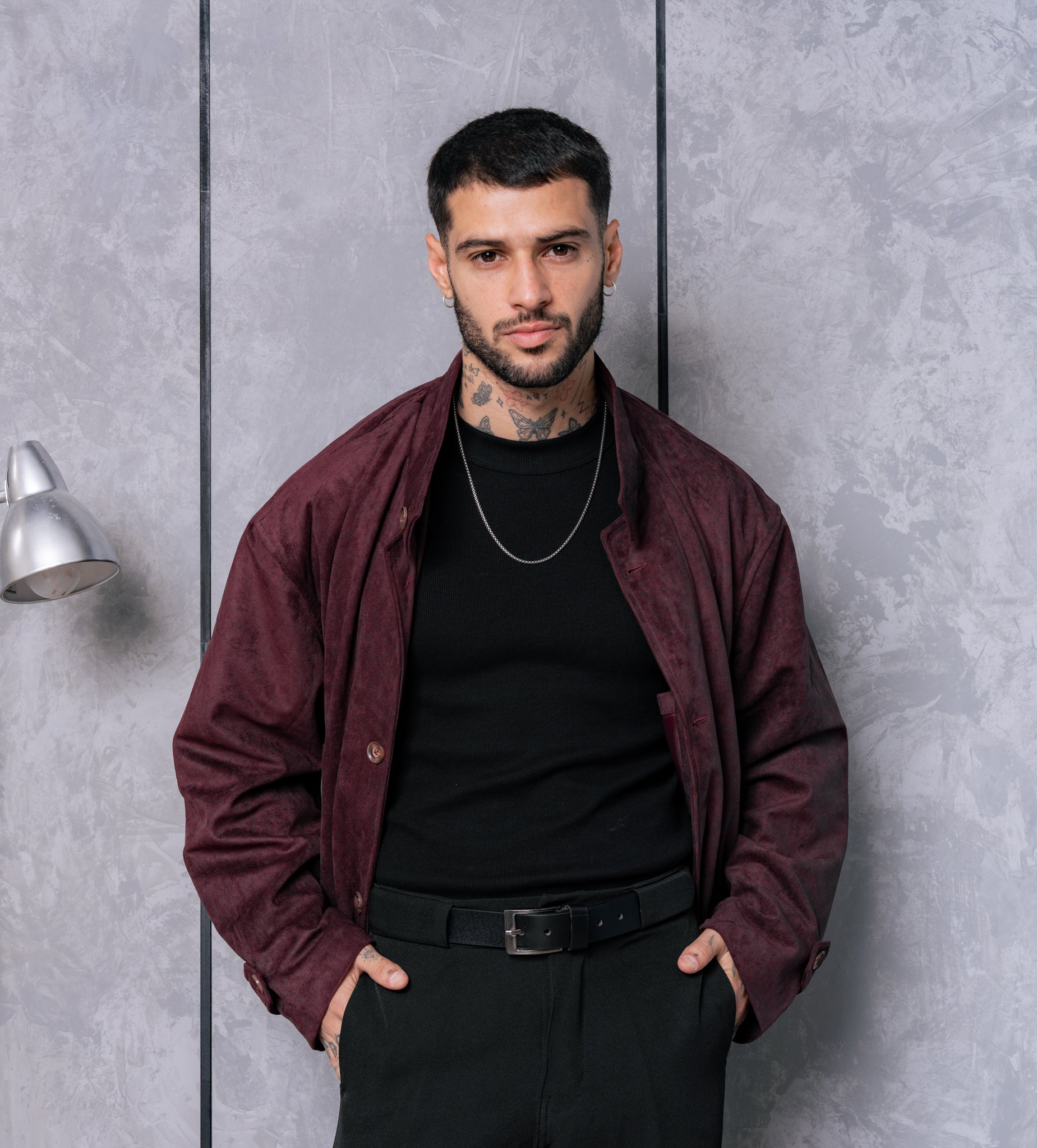 Vine Suede Finish Bomber Jacket