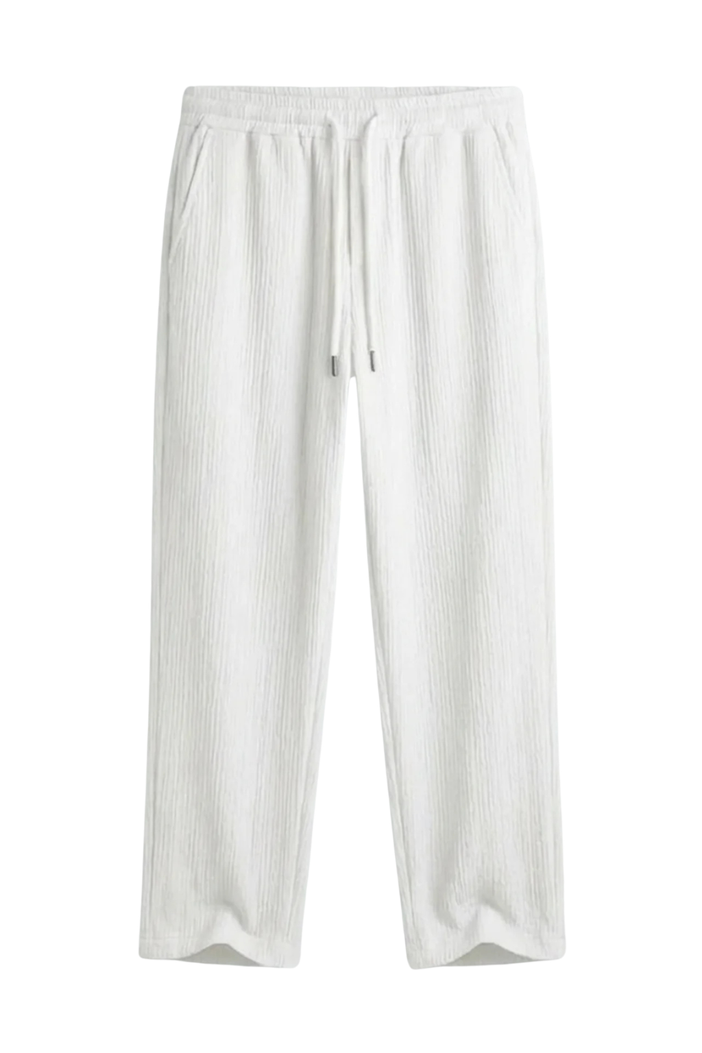 White pants on a white background