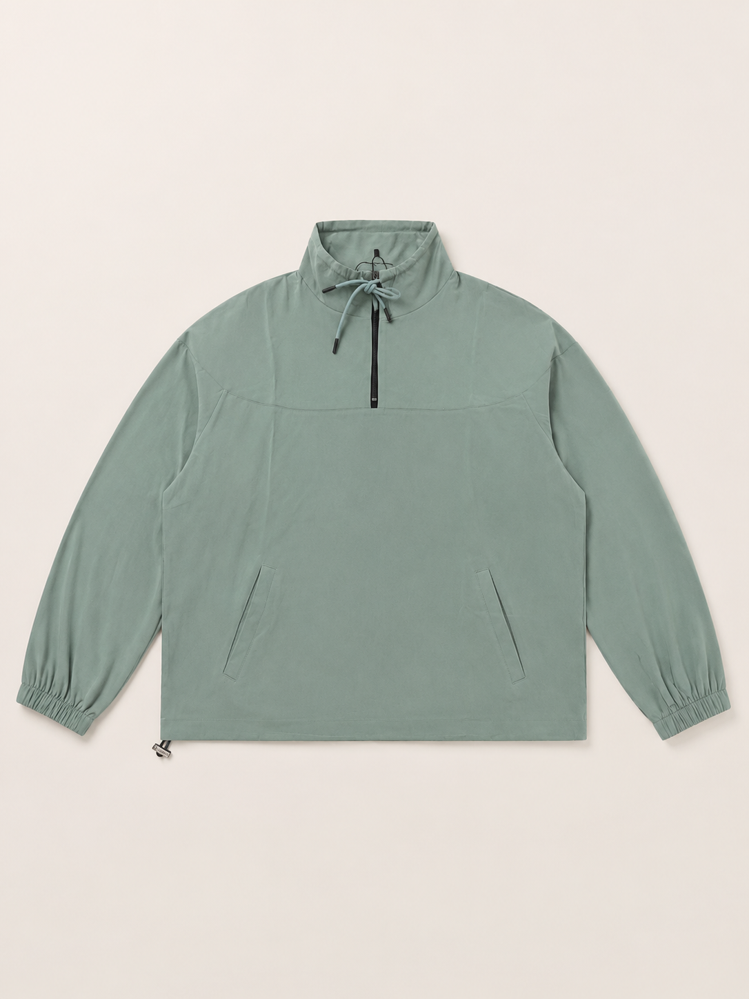 Half-Zip Sweatshirt with Drawstring
