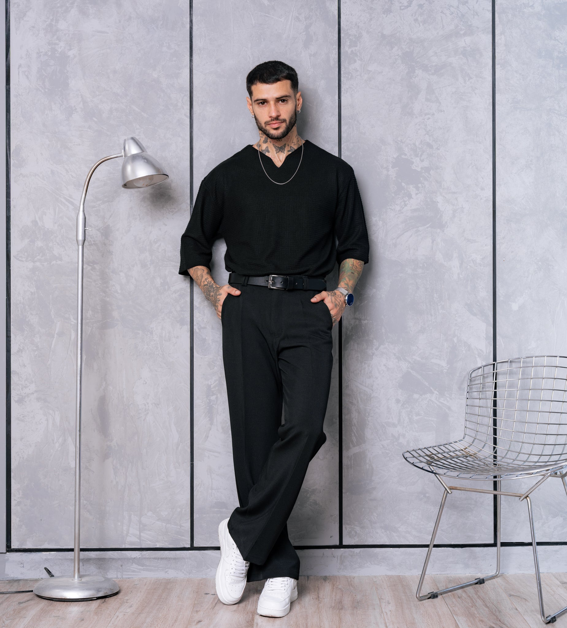 Wide Leg Tailored Trousers