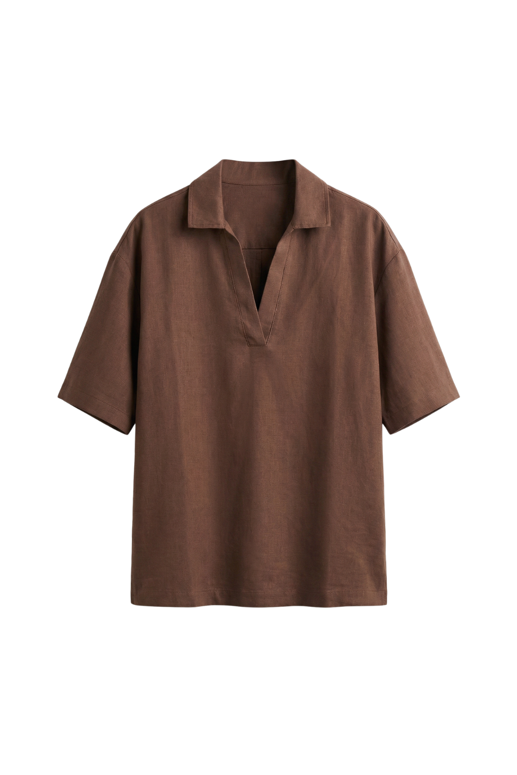 Brown shirt on a white background