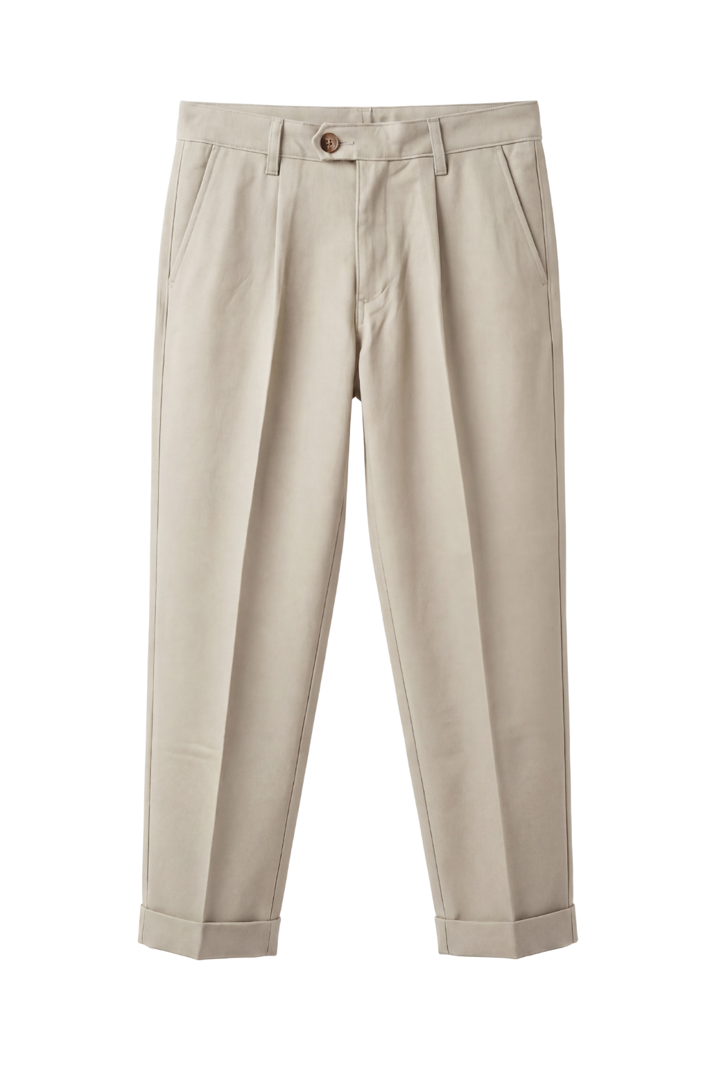 Beige pants on a white background
