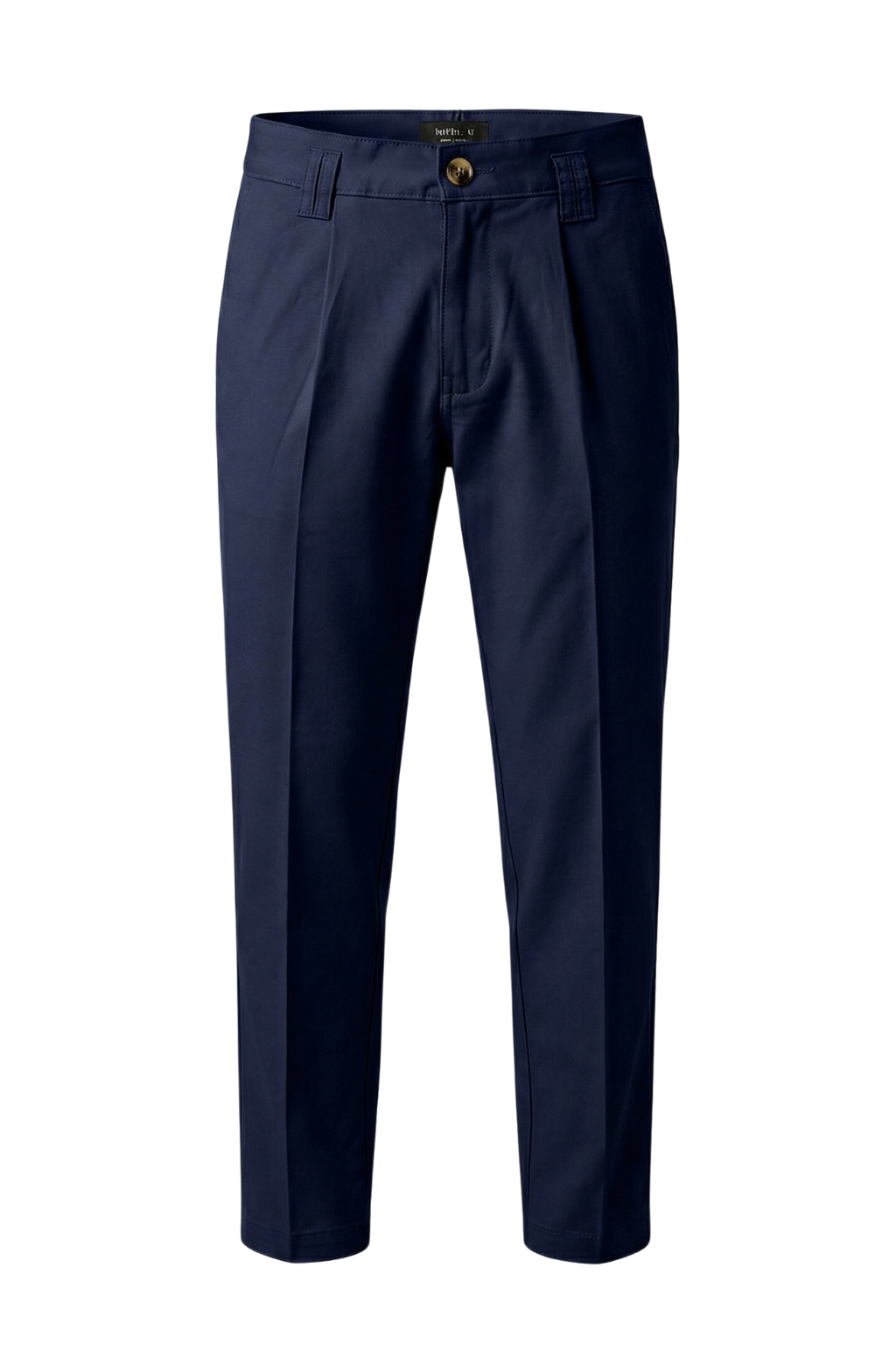 Navy blue pants on a white background