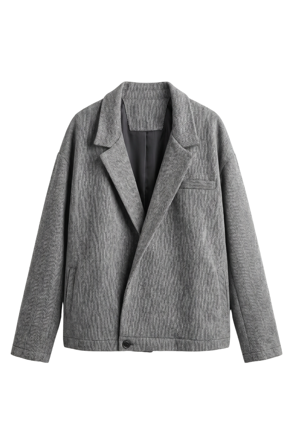 Gray jacket on a white background