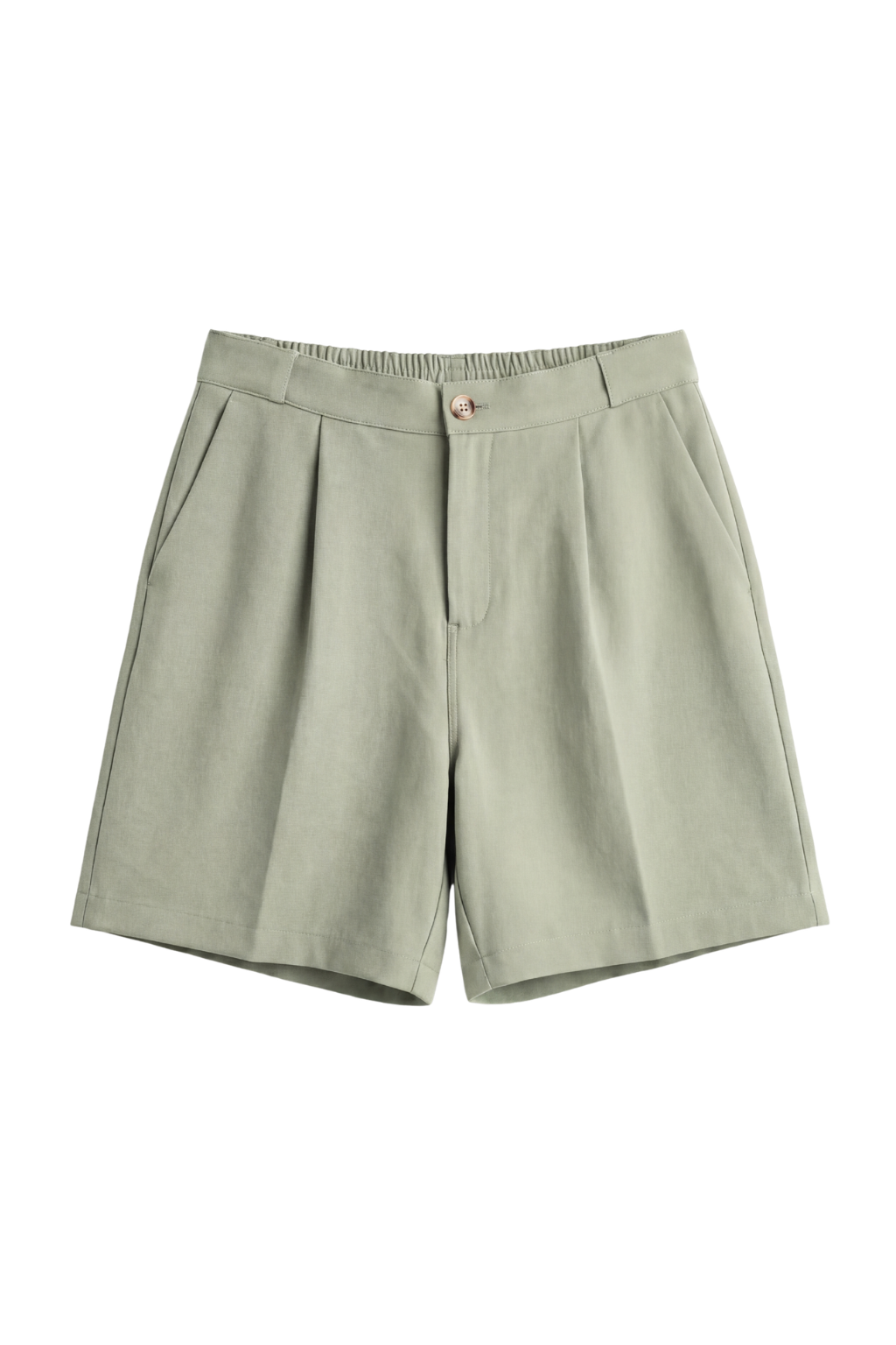 Green shorts on a white background