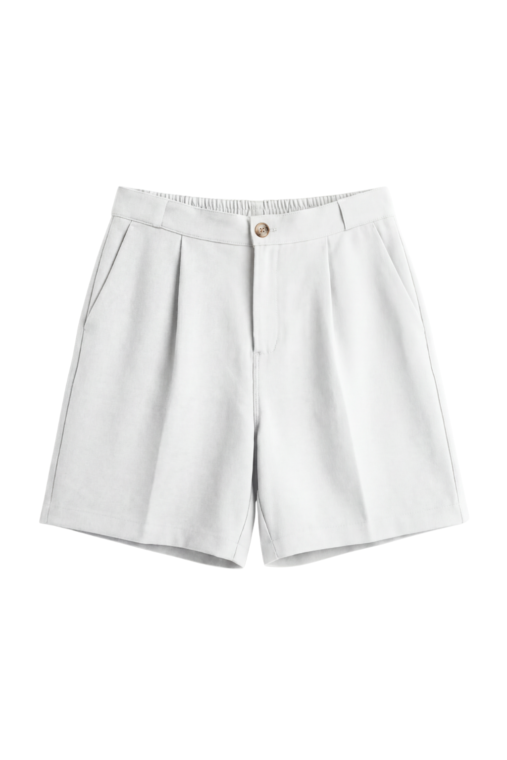White shorts on a white background