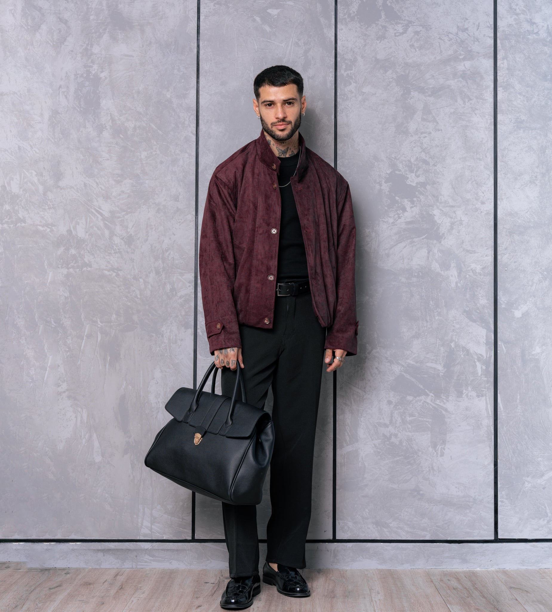 Vine Suede Finish Bomber Jacket 