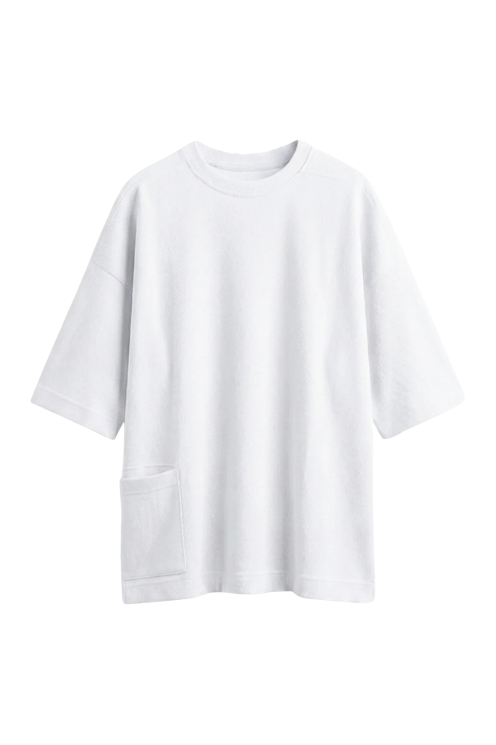 White t-shirt on a white background